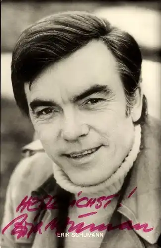 Ak Schauspieler Erik Schumann, Portrait, Autogramm