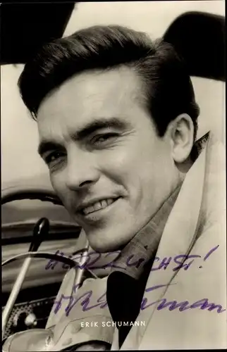 Ak Schauspieler Erik Schumann, Portrait, Autogramm