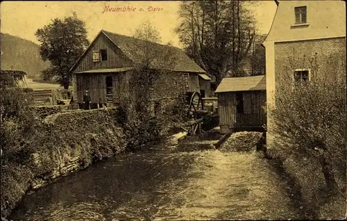 Ak Neumühle an der Elster Greiz in Thüringen, Wassermühle