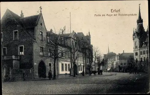 Ak Erfurt in Thüringen, Anger, Divisonsgebäude