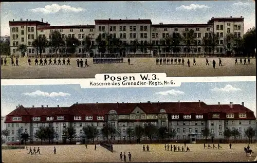 Ak Poznań Posen, Kaserne des Grenadier Regiments Nr. 6