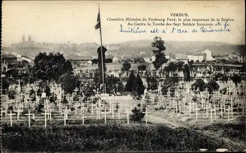 Ak Verdun Meuse, Cimetière Militaire du Faubourg Pavé