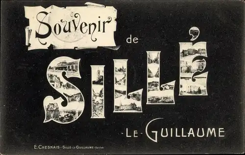 Buchstaben Ak Sillé le Guillaume Sarthe, Ortsansichten