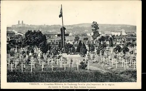 Ak Verdun Meuse, Cimetière Militaire du Faubourg Pavé