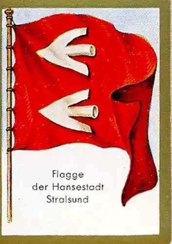 Sammelbild Historische Fahnen Bild 46, Flagge der Handelsstadt Stralsund