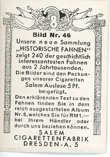 Sammelbild Historische Fahnen Bild 46, Flagge der Handelsstadt Stralsund