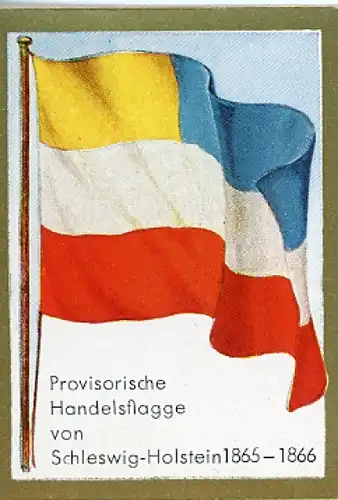 Sammelbild Historische Fahnen Bild 217, Provisorische Handelsflagge von Schleswig Holstein 1865