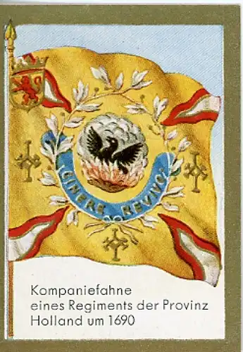 Sammelbild Historische Fahnen Bild 126, Kompaniefahne eines Regiments der Provinz Holland um 1690