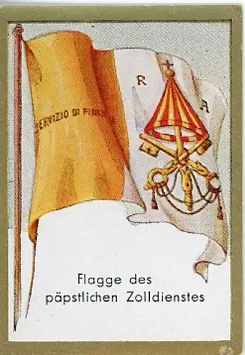 Sammelbild Historische Fahnen Bild 215, Flagge des päpstlichen Zolldienstes