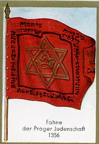 Sammelbild Historische Fahnen Bild 94, Fahne der Prager Judenschaft 1356