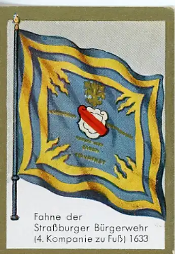 Sammelbild Historische Fahnen Bild 93, Fahne der Straßburger Bürgerwehr 1633