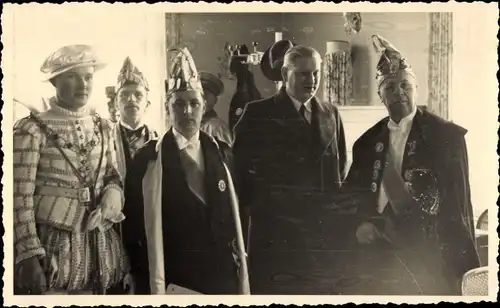 Foto Ak Lörrach Baden, 1. Oberrheinischer Narrentag 1938, Harry Schäfer, Boos, Hans Uhl, Fritz Asal