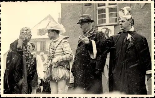 Foto Lörrach in Baden, 1. Oberrheinischer Narrentag 1938, Karneval, Hans Uhl, Harry Schäfer