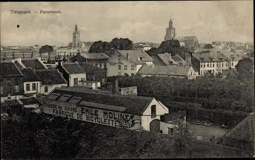 Ak Tirlemont Flämisch Brabant Flandern, Panorama, Fonderie de Cuivre, Emile Molinet