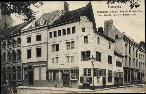 Ak Maaseik Maeseyck Flandern Limburg, Anciennes Maisons, Rue de Bois le Duc