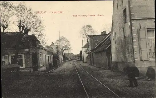 Ak Brecht Flandern Antwerpen, Leysstraat