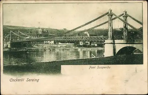 Ak Cockerill Seraing Wallonien Lüttich, Pont Suspendu