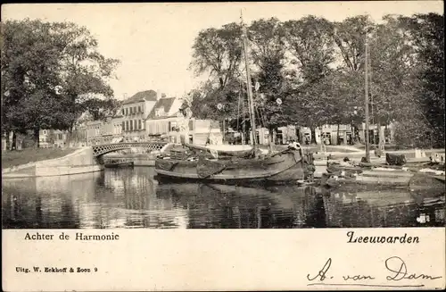 Ak Leeuwarden Friesland Niederlande, Achter de Harmonie