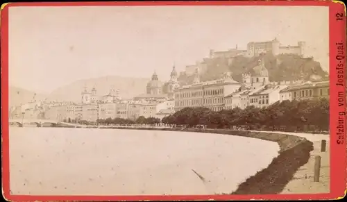 CdV Salzburg in Österreich, Stadtansicht vom Josefs Quai