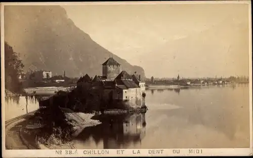 CdV Chillon Lac Léman Kt. Waadt Schweiz, Chateau et Dent du Midi