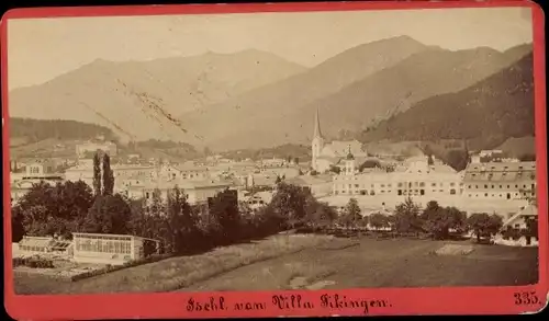 CdV Bad Ischl in Oberösterreich, Blick auf den Ort von Villa Sikingen