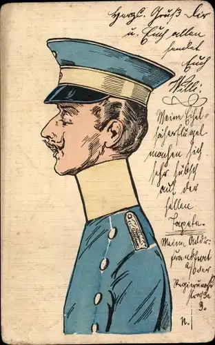 Ak Deutscher Soldat in Uniform