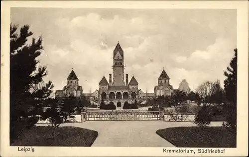 Ak Leipzig in Sachsen, Krematorium, Südfriedhof