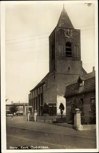 Ak Oud Alblas Südholland, Herv. Kerk