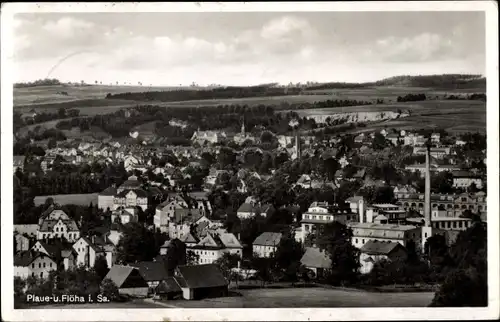 Ak Plaue Bernsdorf Flöha in Sachsen, Panorama