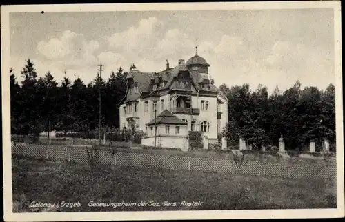 Ak Gelenau im Erzgebirge, Genesungsheim der Soz.-Vers.-Anstalt