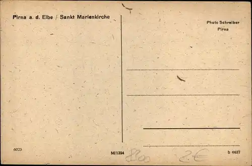 Ak Pirna an der Elbe, Innenaufnahme der Sankt Marienkirche