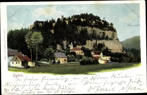 Ak Oybin in Sachsen, Teilansicht