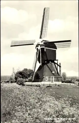 Ak Herwijnen Gelderland Niederlande, Watermolen