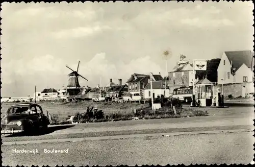 Ak Harderwijk Gelderland, Boulevard, Molen