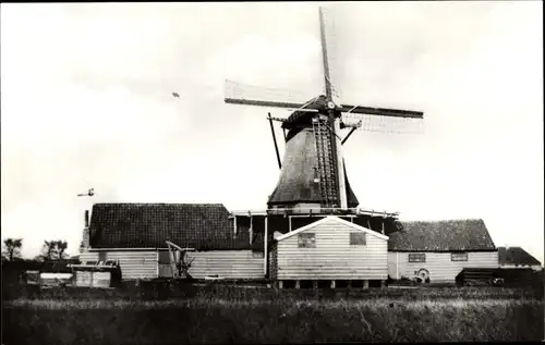 Ak Westzaan Zaanstad Nordholland Niederlande, Molen de Oranjeboom