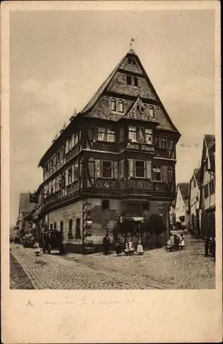 Ak Miltenberg am Main Unterfranken, Hotel Riesen, ältestes Gasthaus Deutschlands