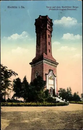 Ak Rochlitz an der Mulde, Friedrich August Denkmal, Turm auf dem Rochlitzer Berg