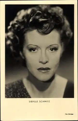 Ak Schauspielerin Sibylle Schmitz, Portrait