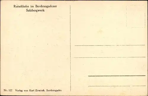 Ak Berchtesgaden in Oberbayern, Rutschbahn im Salzbergwerk, Besucher