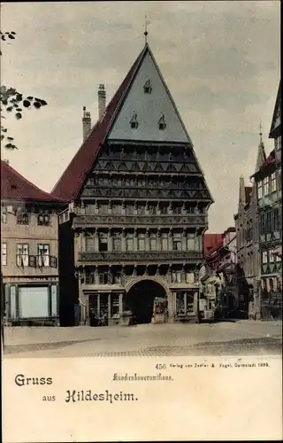 Ak Hildesheim in Niedersachsen, Knochenhaueramtshaus