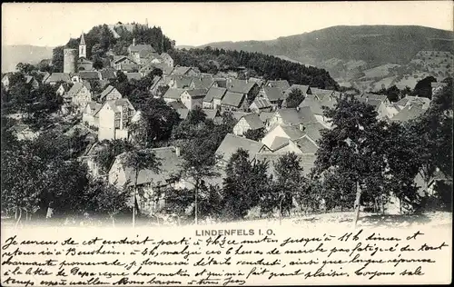 Ak Lindenfels im Odenwald, Teilansicht