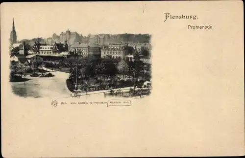 Ak Flensburg in Schleswig Holstein, Promenade
