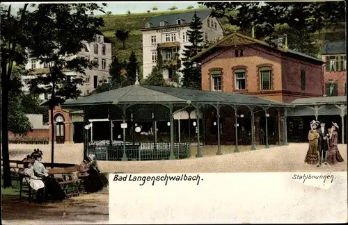 Ak Langenschwalbach Bad Schwalbach im Taunus, Stahlbrunnen