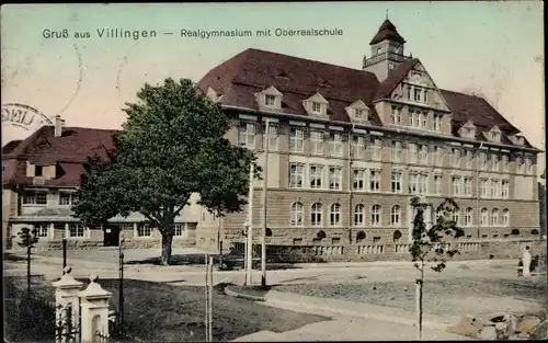 Ak Villingen im Schwarzwald, Realgymnasium mit Oberrealschule