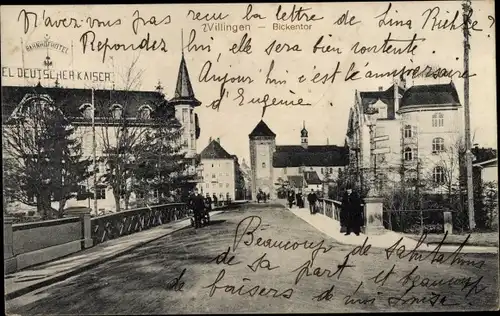 Ak Villingen im Schwarzwald, Bickentor