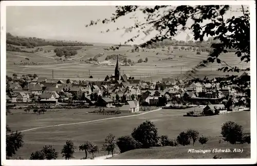 Ak Münsingen in Württemberg, Panorama