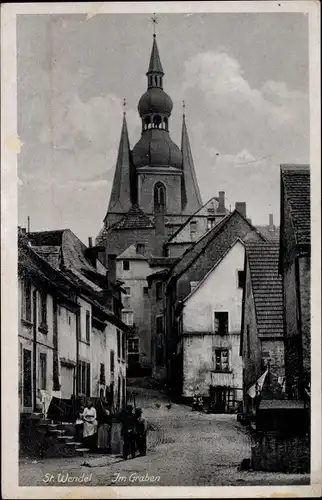 Ak Sankt Wendel im Saarland, Im Graben