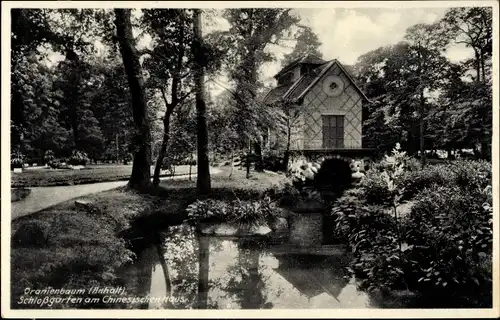 Ak Oranienbaum Wörlitz in Anhalt, Schlossgarten am Chinesischen Haus