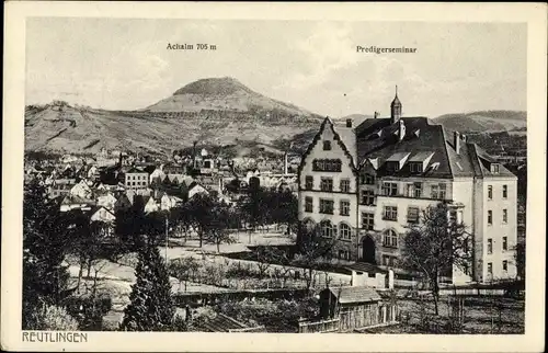 Ak Reutlingen in Württemberg, Predigerseminar, Achalm