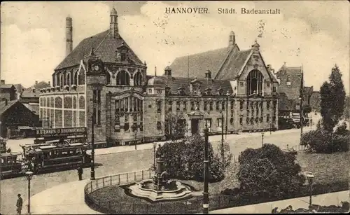 Ak Hannover in Niedersachsen, Städt. Badeanstalt